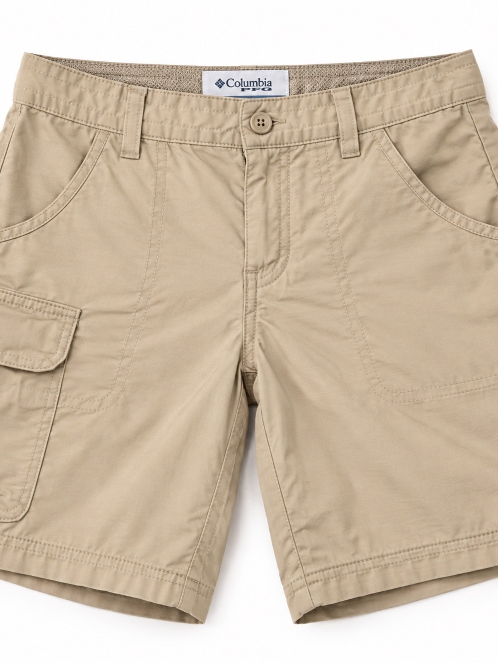 Columbia PFG Omni-Shade Boys Khaki Cargo Shorts Size M 10/12